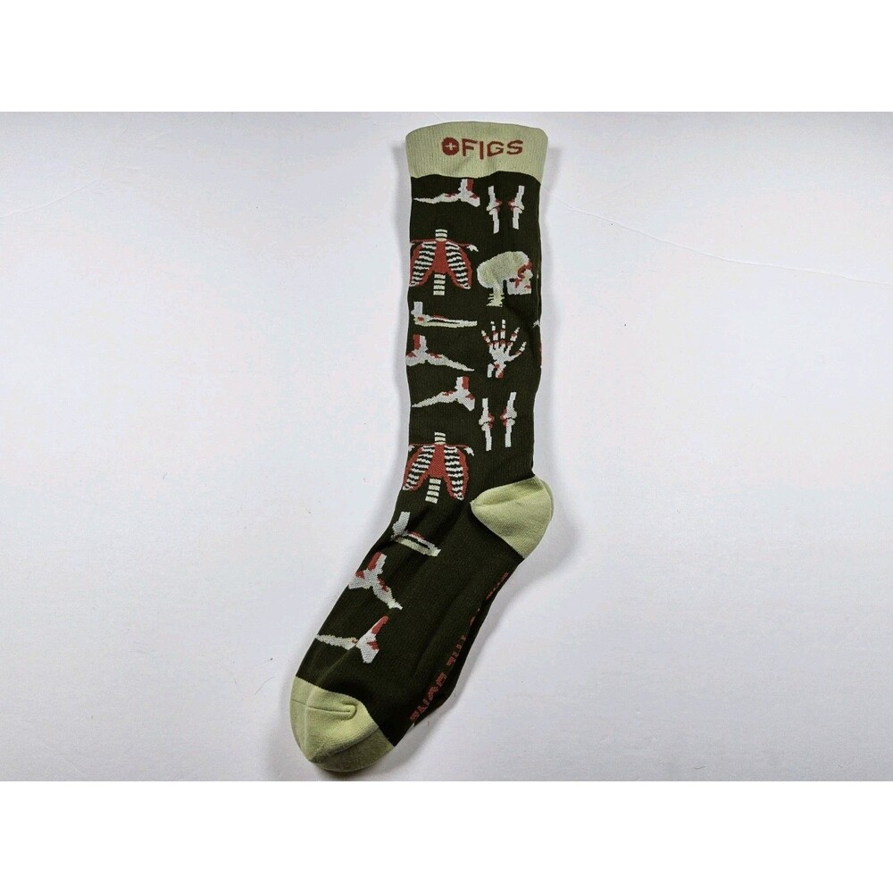 FIGS Compression Bad To The Bone X Ray Nurse Medical Socks Size L